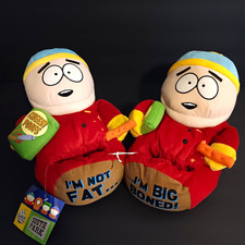 Vintage South Park Cartman Slippers NWT Clean Unworn NEW S/ 7-8 Plush BIG BONED picture