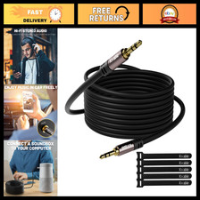 150ft 3.5mm Aux Cable, Male to Male Audio Cord, Gold Plated, Compatible with Hea picture