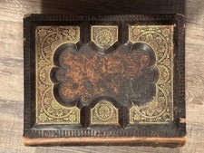 1879 German Family Bible Holman Leather Antique Luther Illustrated Large picture