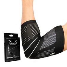 Venom Sports Fitness Premium Elbow Brace Compression Sleeve Support with Strap picture