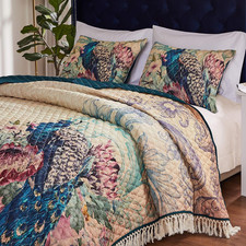 Ultra-Soft, Reversible, Brushed Microfiber Quilt Set, 3-Piece Full/Queen, Eden P picture