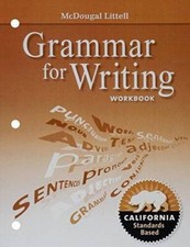 McDougal Littell Literature California: Grammar for Writing Workbook G - GOOD picture