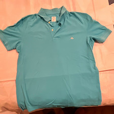 Brooks Brothers Slim Fit Performance Polo Men’s L Turquoise Stretch picture