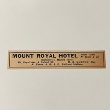 Mount Royal Hotel Modern Hotel MR Murphy Mt Royal Ave & Calvert 1942 Ad SAK3-S49 picture