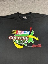 Jerzees Nascar College Tour Coca Cola T-Shirt Mens Size 2XL Black Racing picture