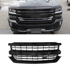 For 2016 2017 2018 Chevy Silverado 1500 Z71 Front Upper Grille Grill Gloss Black picture
