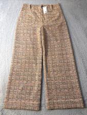 NWT Maeve The Colette Pants Womens Size 27 Cropped Wide-Leg Tweed Edition picture