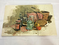 Ceramic Tile Mural Kitchen Backsplash - Farmhouse Country Picnic picture