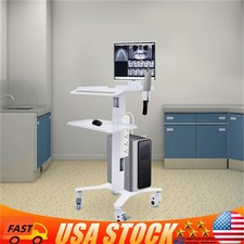 Adjustable Height Rolling Desk Computer Cart Mobile PC Laptop Workstation Table picture