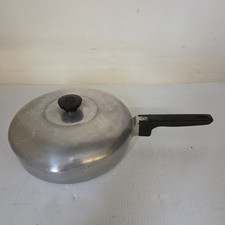 Vtg Wagner Ware Sidney O Magnalite 4508 P Skillet Frying Pan W/ Double-Spout Lid picture