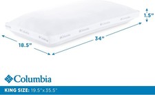 New Columbia Down-Alternative Allergen Barrier Side Sleeper Pillow - White KING picture