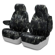 Coverking Multicam 1st Row Camo Ballistic Black Custom Seat Covers picture