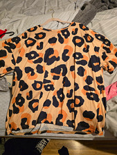 Women’s Plus Size 5XL Leopard Animal Print Crew Neck Short Sleeve Pullover Tee picture