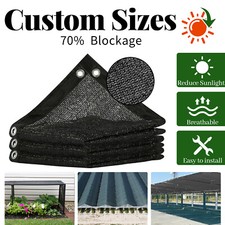 70% Black Shade Cloth,UV Resistant Netting with Upgrade Grommets for Plant Cover picture