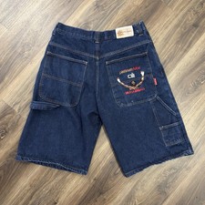 Vintage Y2K Fubu Platinum Muhammad Ali Denim Shorts Jorts Size 36 picture