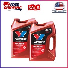 2 Pack ,Valvoline MaxLife High Mileage 5W-20 Synthetic Blend Motor Oil 5 Quart picture