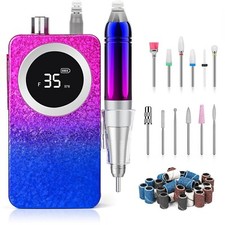Professional Electric Nail Drill Machine, Gradient Color 35000 RPM Rechargeab... picture
