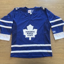 Toronto Maple Leafs Vintage CCM Hockey Jersey Youth L/XL Sweater Licensed Blue picture