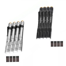 EverBrite 4PACKS Gray/Black LED Pen Light Pocket Flashlights Aluminum Lightweigt picture