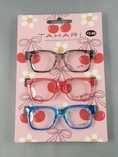 NEW 3 Pair TAHARI Premium Reading Glasses 2.00 Readers Eye Wear picture