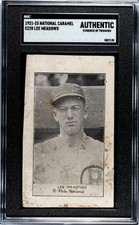 1921 E220 LEE MEADOWS POOR NATIONAL CARAMEL SGC A BASEBALL PHILADELPHIA PHILLIES picture