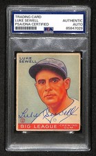 Luke Sewell 1933 Goudey Card #163 Senators Autographed/Signed PSA/DNA 210735 picture