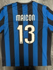 Original Nike Inter Milan 2009/2010 Home Shirt MAICON 13 Mens XXL 2XL picture