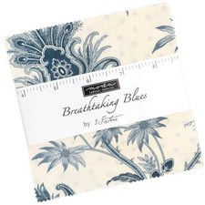 Moda BREATHTAKING BLUES Charm Pack 100% Cotton 5