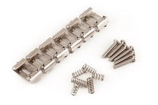 Genuine Fender Pure Vintage Strat Pat. Pend. Logo Saddle Kit, Nickel-Plated picture