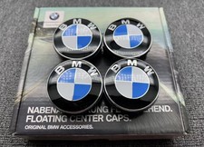 BMW Alloy Wheel Self Leveling Floating Centre Caps 56mm 68mm Hub Cab Set picture