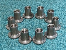 (10) Weld Nuts Round Base Thin Metal Thread Solution M12x1.75 Steel, 5/8