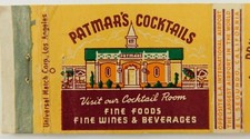 Patmar's Cocktails Fine Foods Fine Wines El Segundo CA Vintage Matchbook Cover picture
