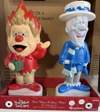 Lowes Year Without A Santa Claus Gemmy Heat Miser & Snow Miser 14” Blow Mold Set picture