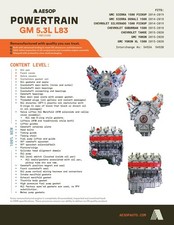 Used Engine Complete Assembly fits: 2018 Chevrolet Silverado 1500 pickup 5.3L op picture
