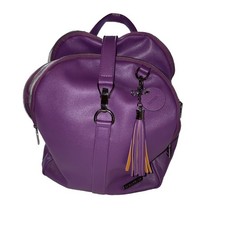 Namaste Maker's  Knitting Project Bag, Purple, Yarn Storage, Vegan Leather picture