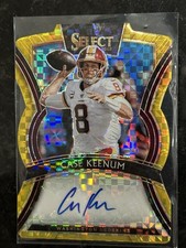 2019 Panini Select Case Keenum Gold Prizm X-Fractor #SP-CK Auto /2 SSP RARE READ picture