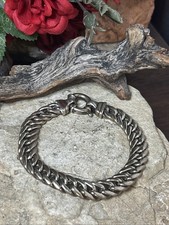 58. Vintage Veronese Sterling 925 Curb Link Chain Bracelet 7 5/8