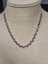 D'Joy Orissa Rhodolite Garnet 13.80 ctw Fern Leaf Necklace in Rhodium/Sterling picture