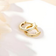14K 11*12/17*18mm Gold Huggie Hoop Earrings for Women - Small Minimalist Gifts picture