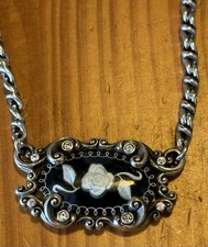 Brighton Rose Silver Tone Pendant Necklace See Pics For Details GL.1 picture