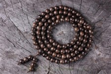 8mm*108 Brunei Wild Agarwood Bracelet Aloewood Malas Meditation Prayer Beads 26g picture
