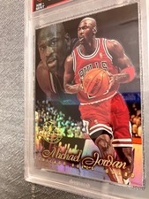 Michael Jordan 1996-97 Flair Showcase #23 Row 1 Graded 8 Holo Misprint picture