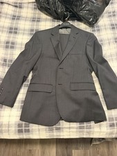 Jos. A. Bank Men's Gray Wool 2-Piece Suit Solid 2-Button 36 Short / 30 waist picture