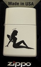 ZIPPO 2010 TRUCKER ANGEL DEVIL SEXY BABE DOUBLE SIDED LIGHTER SEALED IN BOX H443 picture
