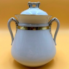 Charles Field Haviland CFH Limoges Gold WEDDING BAND Sugar Bowl with Lid c.1880s picture