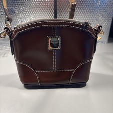 Dooney & Bourke Selleria Florentine Leather Mini Domed Crossbody -Bordeaux #2069 picture