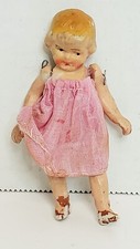 Antique German Bisque Mignonette Dollhouse Pin Jointed Doll 3.25