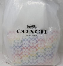 NEW COACH Rainbow Signature Large Tote Bag Handbag In Factory Packaging $428 picture