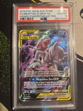 2019 Pokemon SM BSP Power Partnership Tins #SM191 FA Mewtwo & Mew GX PSA 10 picture