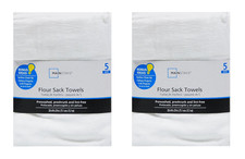 Mainstays White Flour Sack Kitchen Towel Set, 5-Piece pack of 2 picture